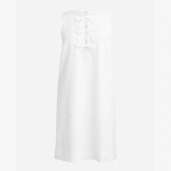 chinese dress ladies Everlane Shift Dress, Stretch Linen, White, Size 16